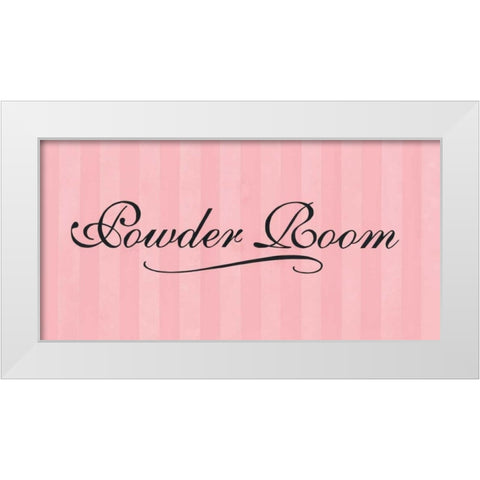 Powder Room White Modern Wood Framed Art Print by Marrott, Stephanie