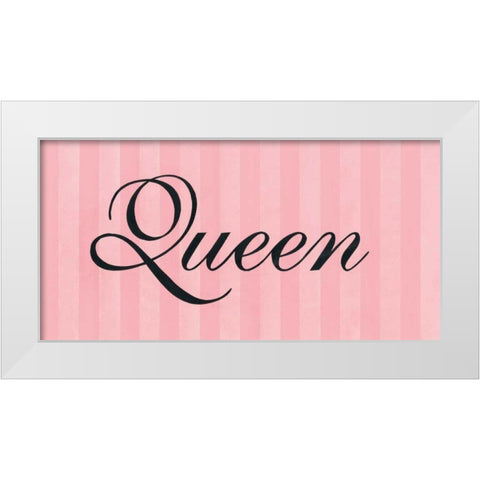 Queen White Modern Wood Framed Art Print by Marrott, Stephanie