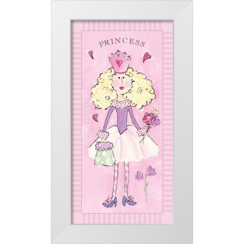 Princess White Modern Wood Framed Art Print by Marrott, Stephanie