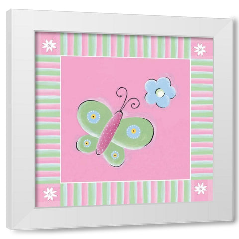 Butterfly II White Modern Wood Framed Art Print by Marrott, Stephanie