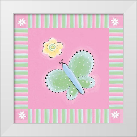 Butterfly III White Modern Wood Framed Art Print by Marrott, Stephanie