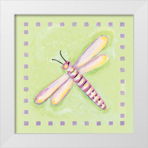 Hummm White Modern Wood Framed Art Print by Marrott, Stephanie