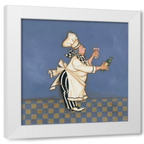 Wine Chef White Modern Wood Framed Art Print by Marrott, Stephanie