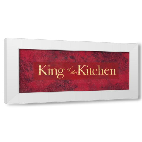 King of the Kitchen White Modern Wood Framed Art Print by Marrott, Stephanie