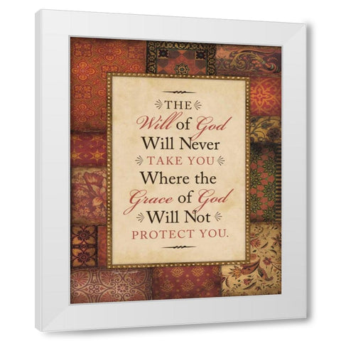 Will Of God White Modern Wood Framed Art Print by Marrott, Stephanie