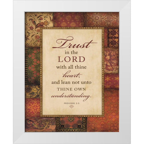Trust White Modern Wood Framed Art Print by Marrott, Stephanie