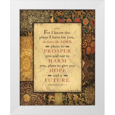 Plans I Have White Modern Wood Framed Art Print by Marrott, Stephanie