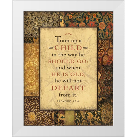 A Child White Modern Wood Framed Art Print by Marrott, Stephanie