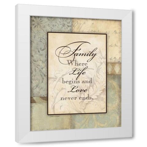 Family White Modern Wood Framed Art Print by Marrott, Stephanie