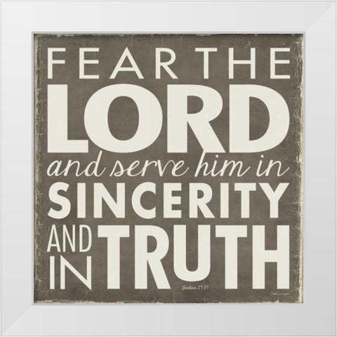 Serve Him White Modern Wood Framed Art Print by Marrott, Stephanie