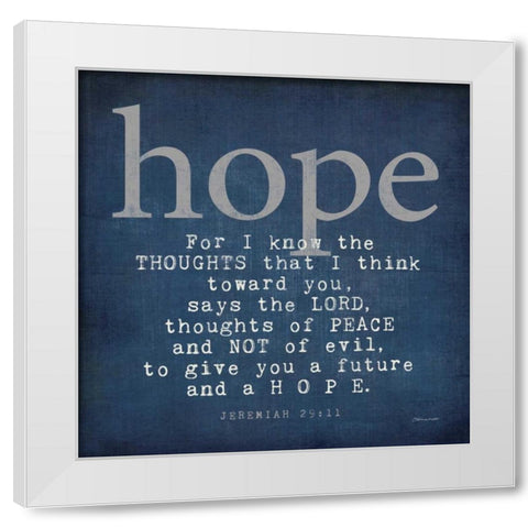 Hope White Modern Wood Framed Art Print by Marrott, Stephanie