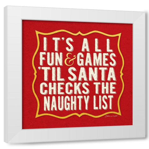 Fun and Games White Modern Wood Framed Art Print by Marrott, Stephanie