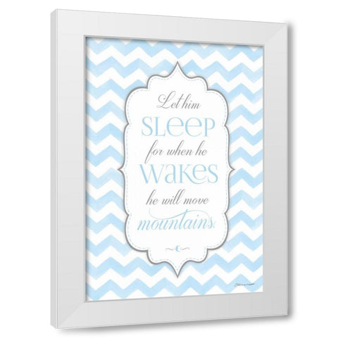 Let Him Sleep White Modern Wood Framed Art Print by Marrott, Stephanie