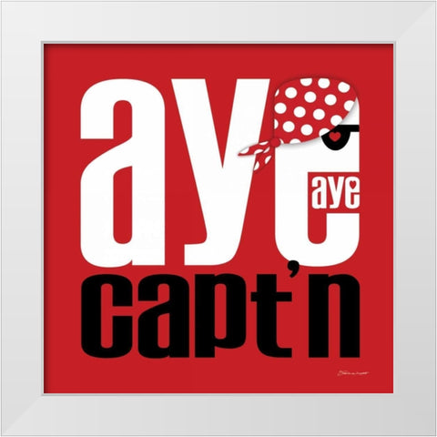 Aye Aye White Modern Wood Framed Art Print by Marrott, Stephanie