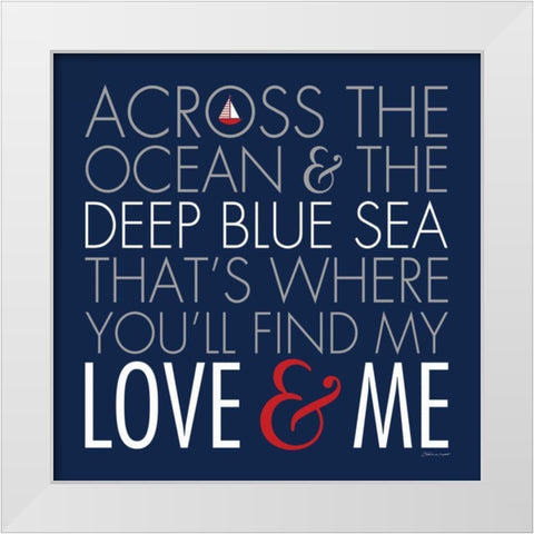 My Love and Me White Modern Wood Framed Art Print by Marrott, Stephanie