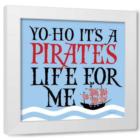 Pirates Life White Modern Wood Framed Art Print by Marrott, Stephanie