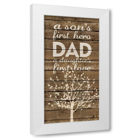 First Love White Modern Wood Framed Art Print by Marrott, Stephanie