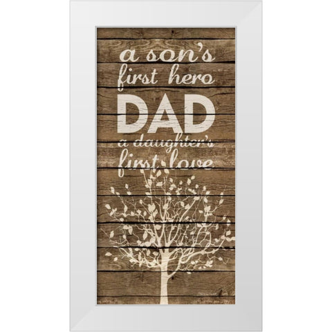 First Love White Modern Wood Framed Art Print by Marrott, Stephanie