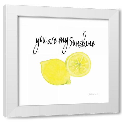 Sunshine White Modern Wood Framed Art Print by Marrott, Stephanie