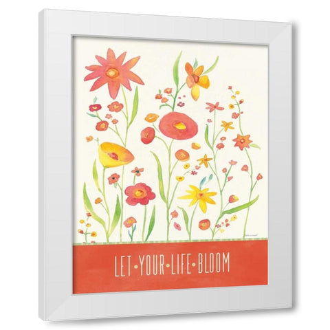 Bloom Garden White Modern Wood Framed Art Print by Marrott, Stephanie
