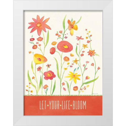 Bloom Garden White Modern Wood Framed Art Print by Marrott, Stephanie