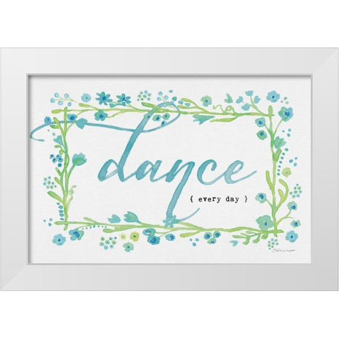 Dance White Modern Wood Framed Art Print by Marrott, Stephanie