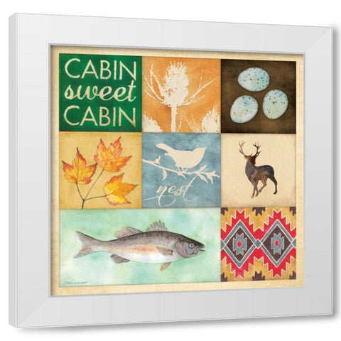 lodge Collage I White Modern Wood Framed Art Print by Marrott, Stephanie