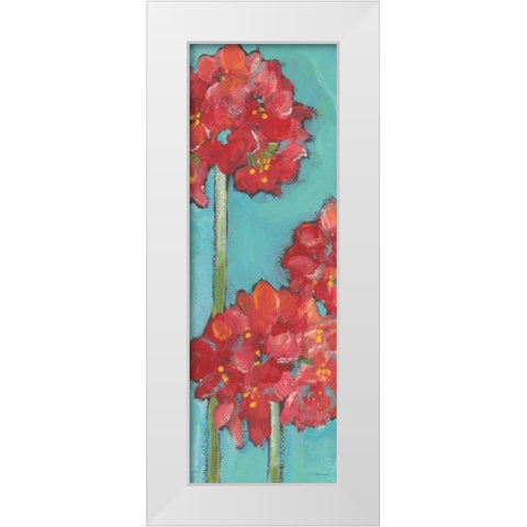 Red Alliums White Modern Wood Framed Art Print by Marrott, Stephanie
