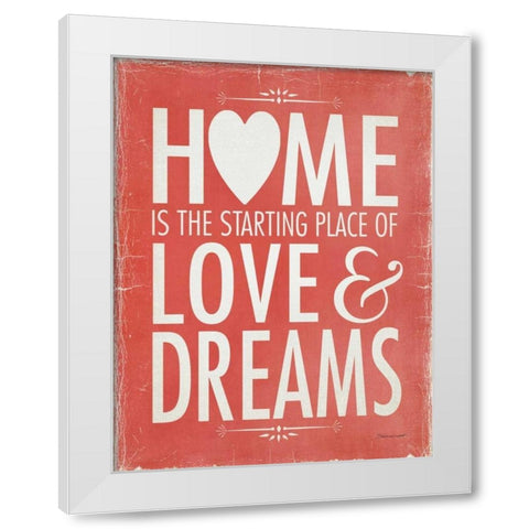 Home White Modern Wood Framed Art Print by Marrott, Stephanie
