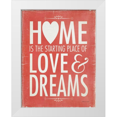 Home White Modern Wood Framed Art Print by Marrott, Stephanie