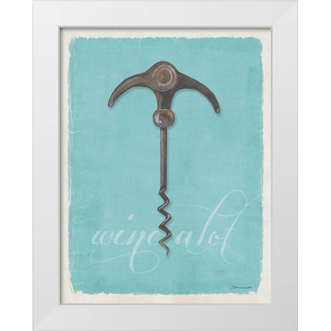 Wine A lot White Modern Wood Framed Art Print by Marrott, Stephanie