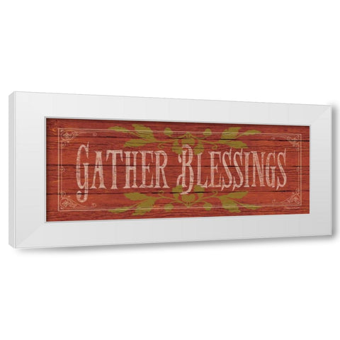 Gather Blessings II White Modern Wood Framed Art Print by Marrott, Stephanie