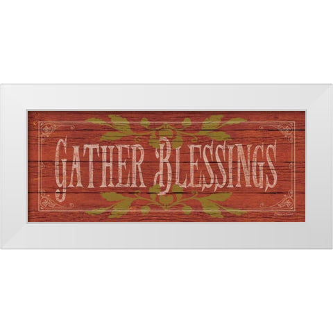 Gather Blessings II White Modern Wood Framed Art Print by Marrott, Stephanie