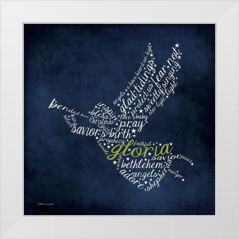 Angel White Modern Wood Framed Art Print by Marrott, Stephanie
