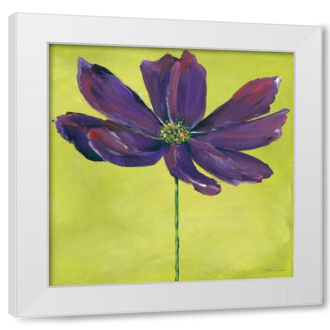Purple Blooming I White Modern Wood Framed Art Print by Marrott, Stephanie