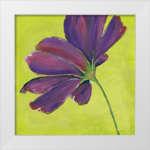 Purple Blooming II White Modern Wood Framed Art Print by Marrott, Stephanie