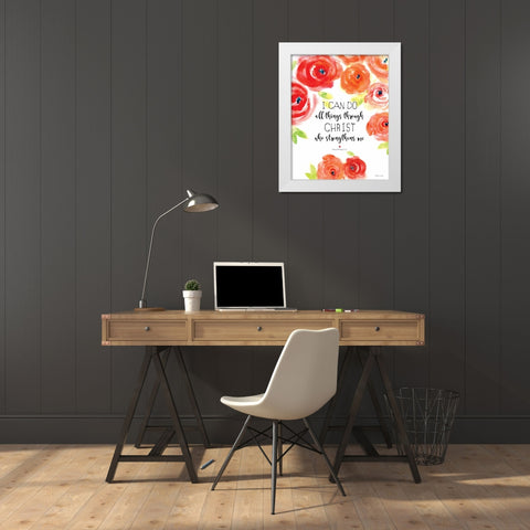 I Can Do White Modern Wood Framed Art Print by Marrott, Stephanie