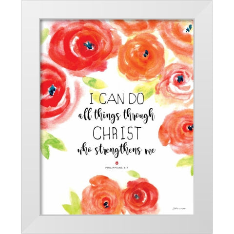 I Can Do White Modern Wood Framed Art Print by Marrott, Stephanie