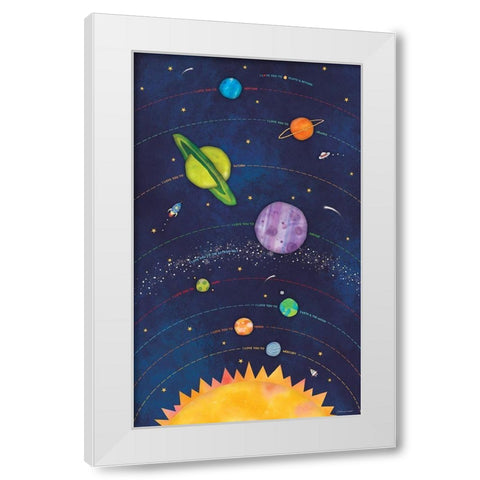 Our Outer World White Modern Wood Framed Art Print by Marrott, Stephanie
