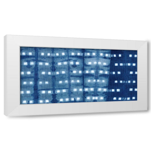 Indigo Panel II White Modern Wood Framed Art Print by Marrott, Stephanie