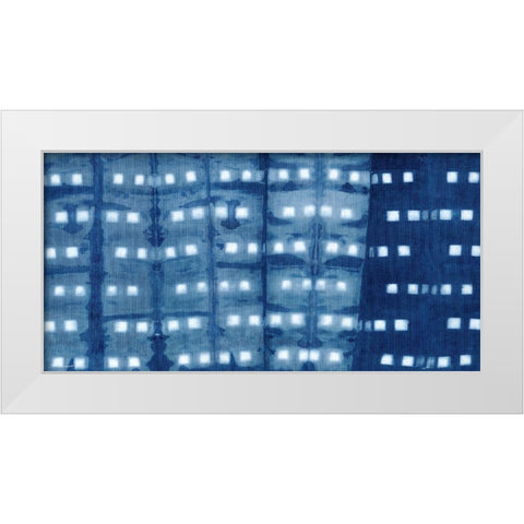 Indigo Panel II White Modern Wood Framed Art Print by Marrott, Stephanie