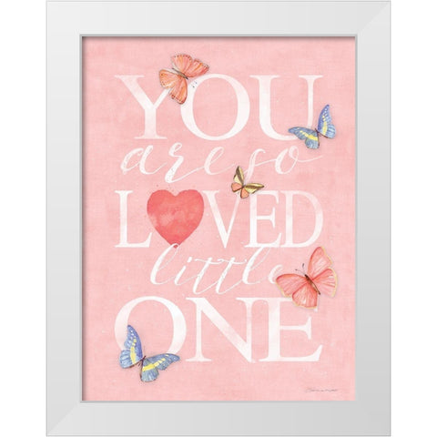 Little One White Modern Wood Framed Art Print by Marrott, Stephanie