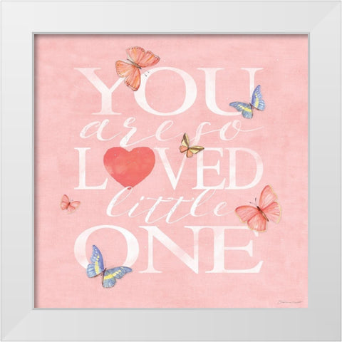 Little One White Modern Wood Framed Art Print by Marrott, Stephanie