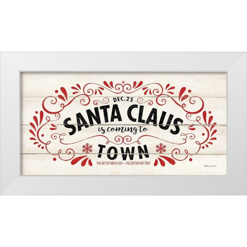 Santa Claus White Modern Wood Framed Art Print by Marrott, Stephanie