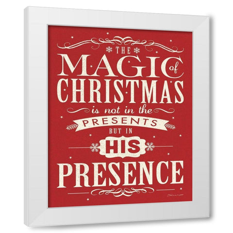 His Presence White Modern Wood Framed Art Print by Marrott, Stephanie