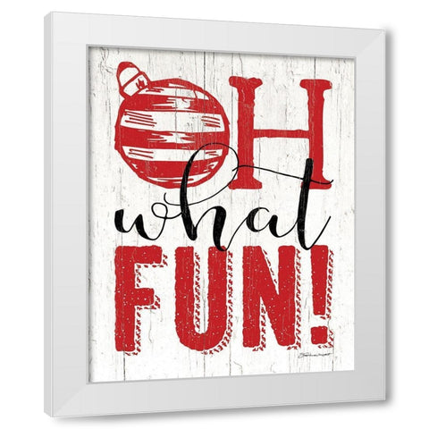 Oh What Fun! White Modern Wood Framed Art Print by Marrott, Stephanie