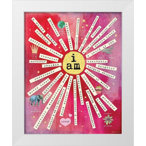 I Am White Modern Wood Framed Art Print by Marrott, Stephanie