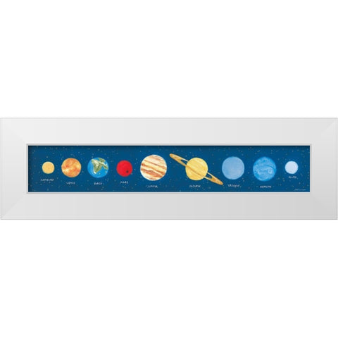 Our Solar System White Modern Wood Framed Art Print by Marrott, Stephanie