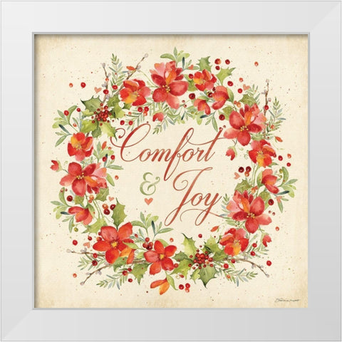 Comfort and Joy White Modern Wood Framed Art Print by Marrott, Stephanie