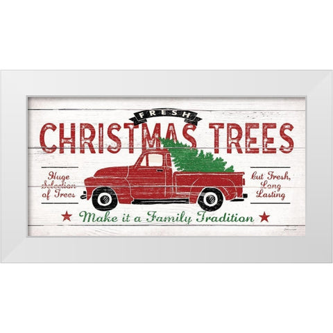 Truck and Tree White Modern Wood Framed Art Print by Marrott, Stephanie